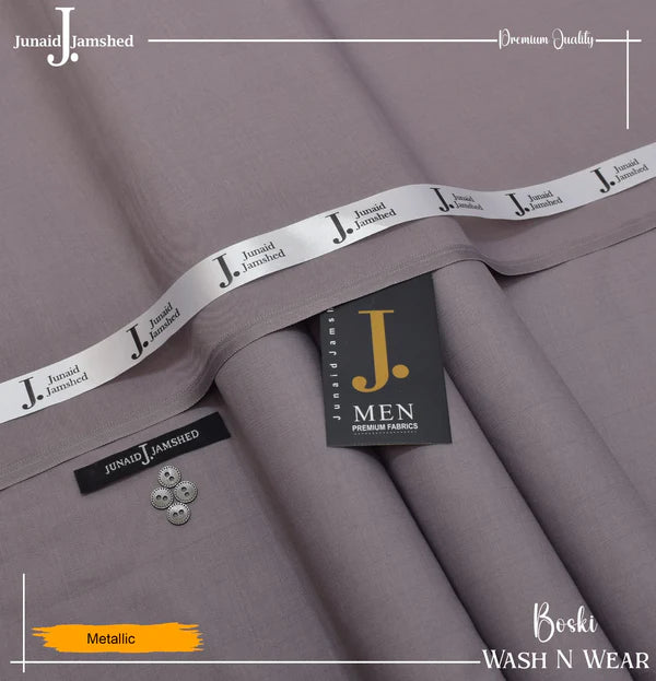 J. Junaid Jamshed wash and Wear Booski - Metalic