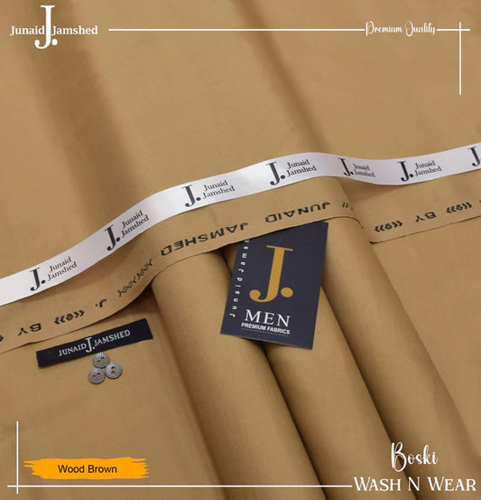 J. Junaid Jamshed wash and Wear Booski - Wood Brown